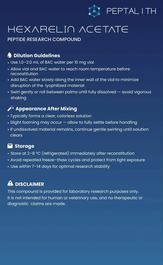 Hexarelin Acetate Card