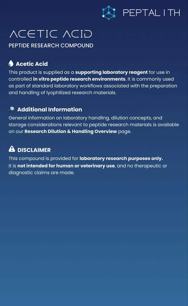 Acetic Acid Card