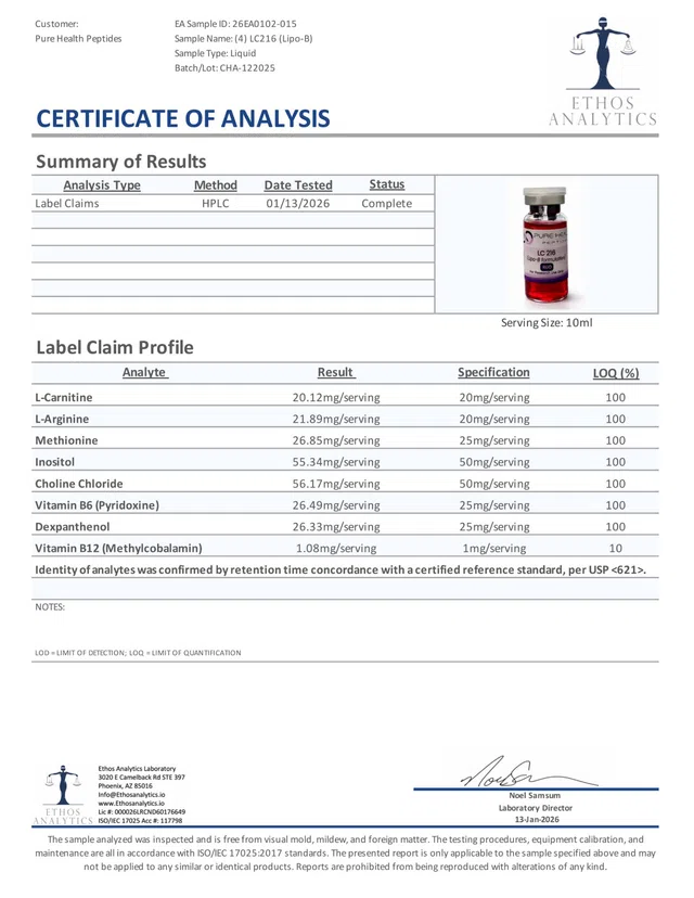 Evergreen LC216 (Lipo B) Lot CHA 122025 GD28 2