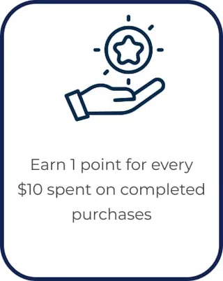 Earn points with every completed order